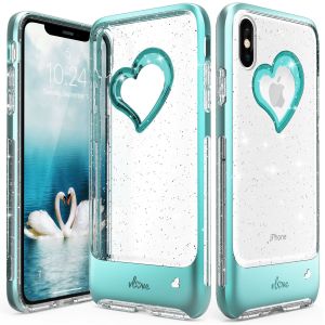 iPhone XS Max Glitter Heart Case vLove