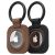 Leather [2 Pack] Square Case for Apple AirTag with Keychain Ring
