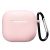 Silicone Protective Case for Apple AirPods 4 w/Carabiner - Pink