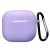 Silicone Protective Case for Apple AirPods 4 w/Carabiner - Purple