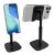 Foldable Anti-Slip Adjustable Extending Neck Travel Stand for Phones Black