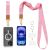 Cell Phone Secure Adjustable Buckle Wrist and Crossbody Lanyard for Phone Cases - Pink