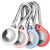 Vena Silicone Case for AirTag w/ Carabiner - White, Pink, Pastel Blue & Red - 4 Pack - Pendant Style
