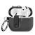 Protective Case with Lock/Auto Open and Carabiner for Apple AirPods 4 Gray