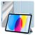 Trifold Protective Stand Clear Back Shell Case for Apple iPad 2025 (A16) / iPad (10th Gen) 2022 - Pastel Blue