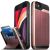 vCommute iPhone SE 2020 / 8 / 7 Wallet Case - Rose Gold (PC) / Black (TPU) / Red (Leather)