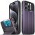 vCommute iPhone 15 Pro Wallet Case - Deep Purple / Black