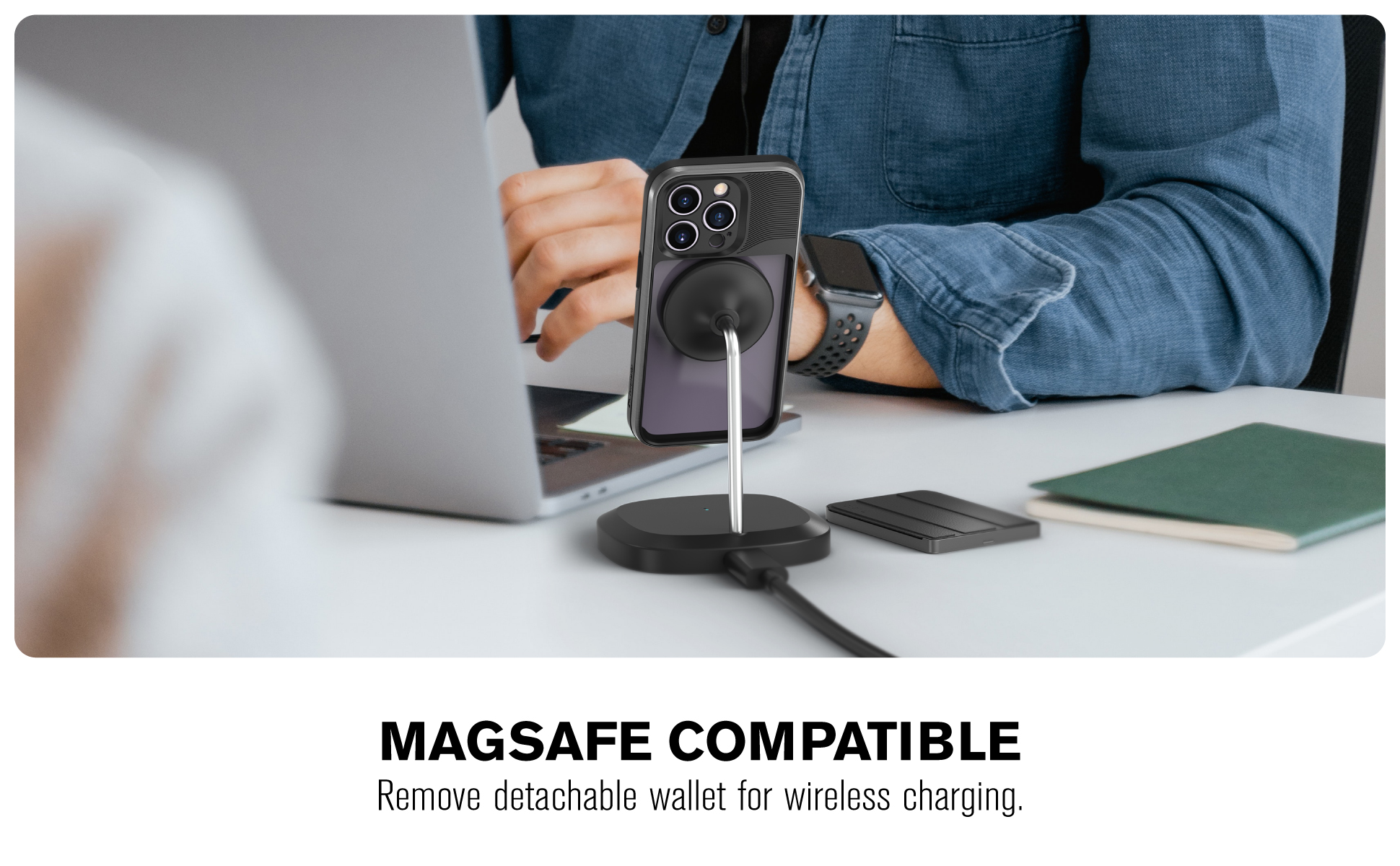  voscu Detachable Wallet Case for iPhone 14 Pro 6.1'' Compatible  with MagSafe, Support Wireless Charger, Vegan Leather Flip Folio Magnetic  Phone Case with Card Holders [RFID Blocking]-Black : Clothing, Shoes 