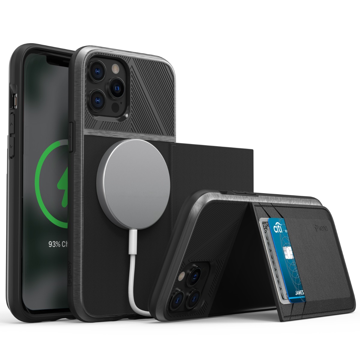 ZVE RFID Blocking Card Holder Wallet Case iPhone 12 Pro Max